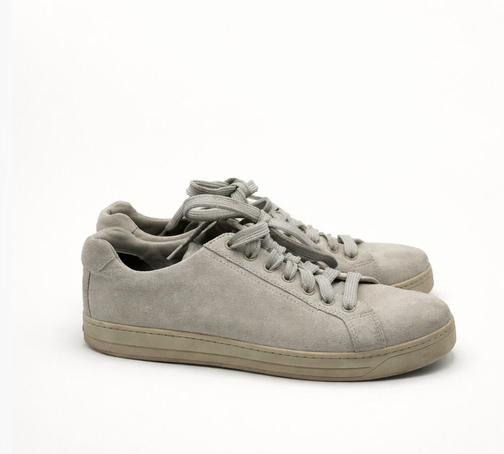 PRADA Suede Slim Sneakers Gray Sz 38/US 8 $590